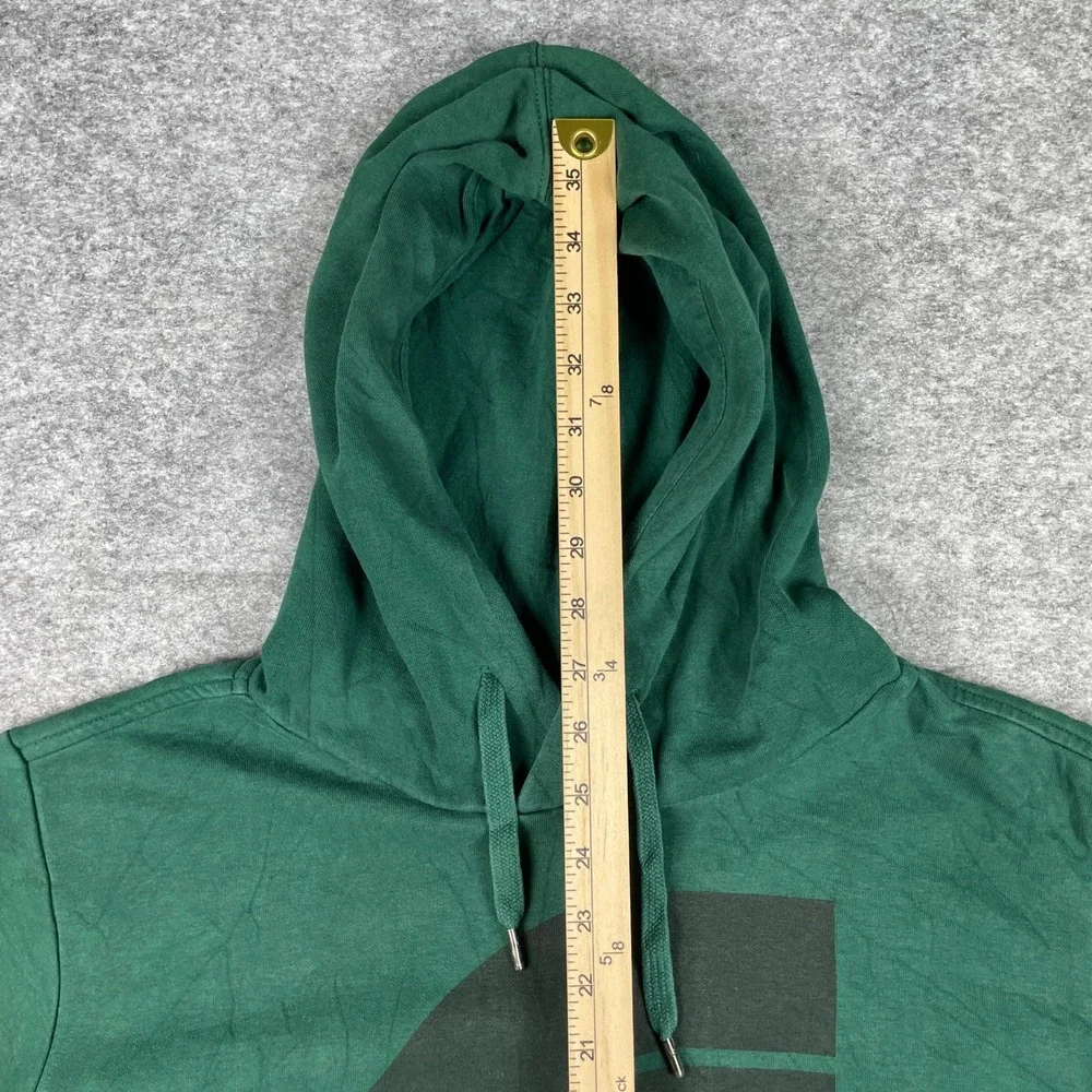 The North Face Hoodie Mens L Green Pullover Half Dome Fleece Sweatshirt